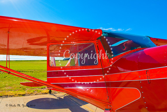 Vintage Red Cessna 140