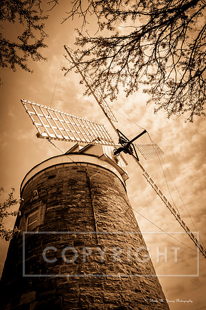 Old Dutch Windmill - Sepia